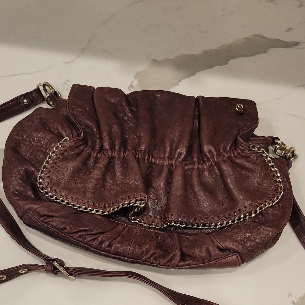 Junior DRAKE Leather Brown Shoulder Bag